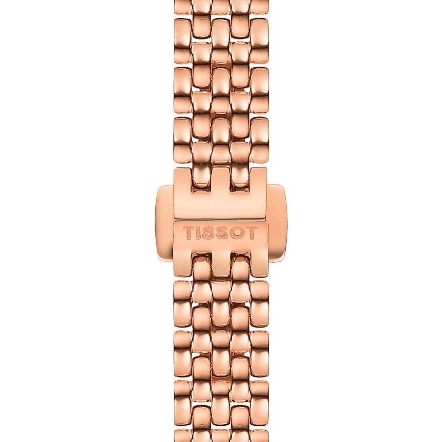Montre Tissot T-Lady Lovely quartz cadran nacre bracelet acier PVD or rose 19,5 mm