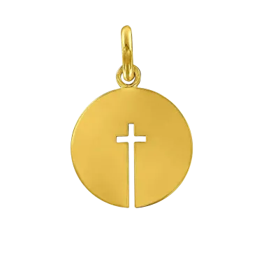 Médaille Arthus Bertrand Croix ajourée en or jaune 14 mm