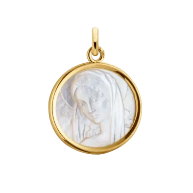Médaille Arthus Bertrand Ancilla Domini en or jaune et nacre