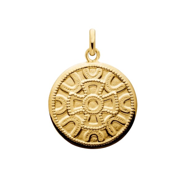 Médaille Arthus Bertrand motif Mérovingien en or jaune 18 mm
