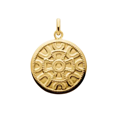 Médaille Arthus Bertrand motif Mérovingien en or jaune 18 mm