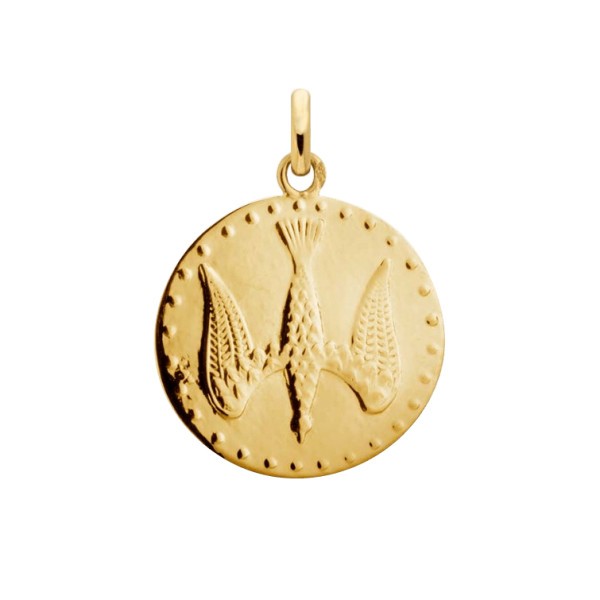 Médaille Arthus Bertrand Saint Esprit en or jaune