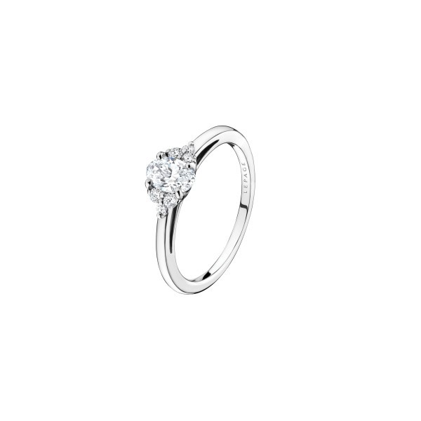 Bague Lepage Madeleine en or blanc et diamants LEB10D6X4CG