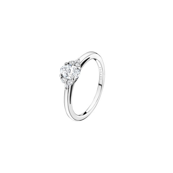 Ring Lepage Madeleine white gold and diamonds