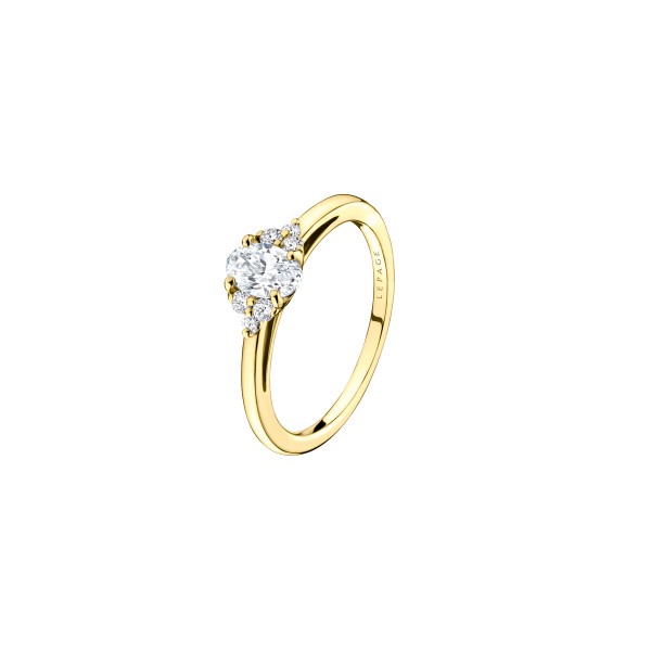 Ring Lepage Madeleine yellow gold and diamonds