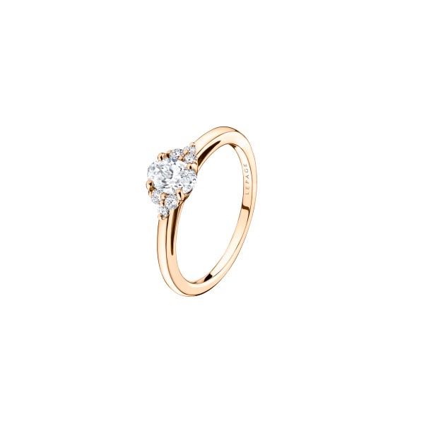Ring Lepage Madeleine pink gold and diamonds