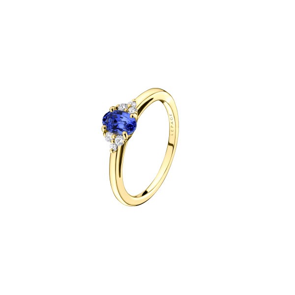 Ring Lepage Madeleine yellow gold and saphirre
