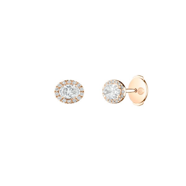 Earrings Lepage Eléanor in pink gold and diamonds