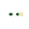 Boucles d'oreilles Lepage Eléanor en or jaune, émeraude et diamants LEO7E5X4CJ