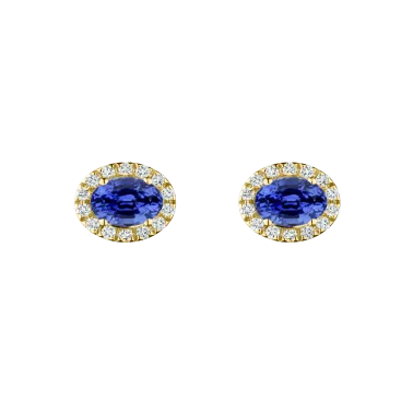 Boucles d'oreilles Lepage Eléanor en or jaune, saphir et diamants LEO7S5X4CJ