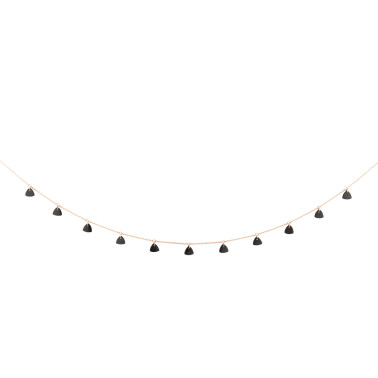 Collier Lepage x La Blonde et La Brune Polka en or rose et onyx