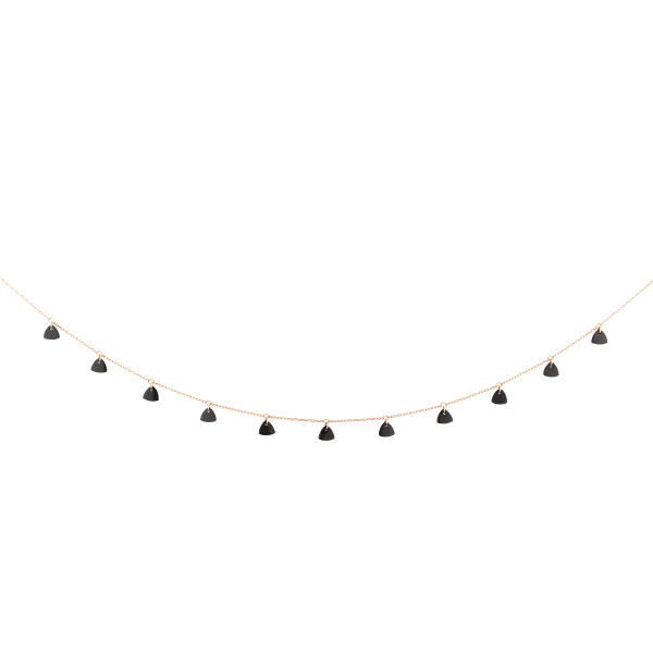 Collier Lepage x La Blonde et La Brune Polka en or rose et onyx