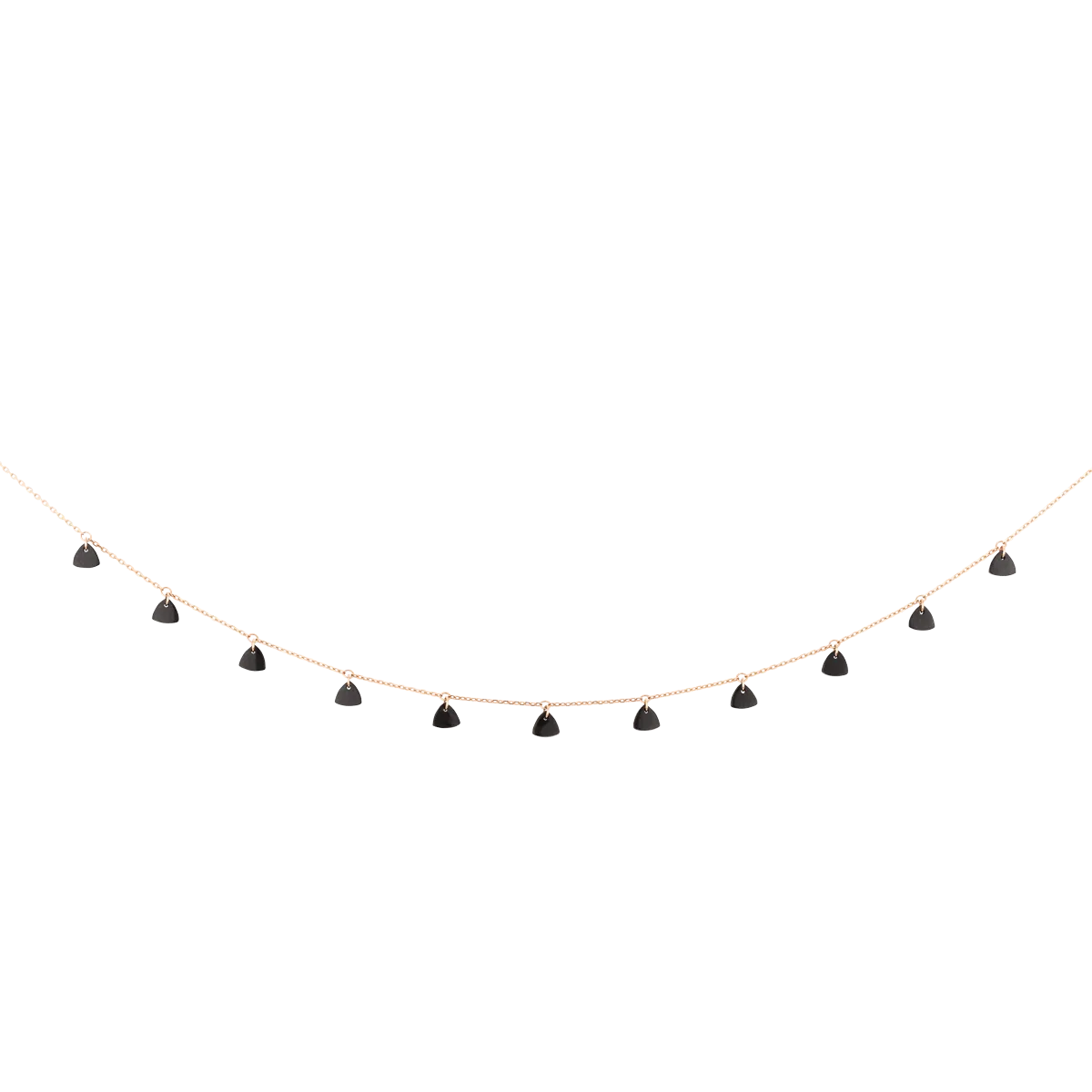 Collier Lepage x La Blonde et La Brune Polka en or rose et onyx
