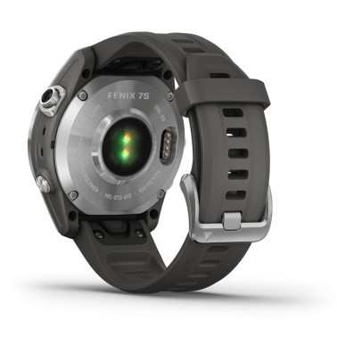Montre Garmin Fénix 7S Silver bracelet silicone gris 42 mm