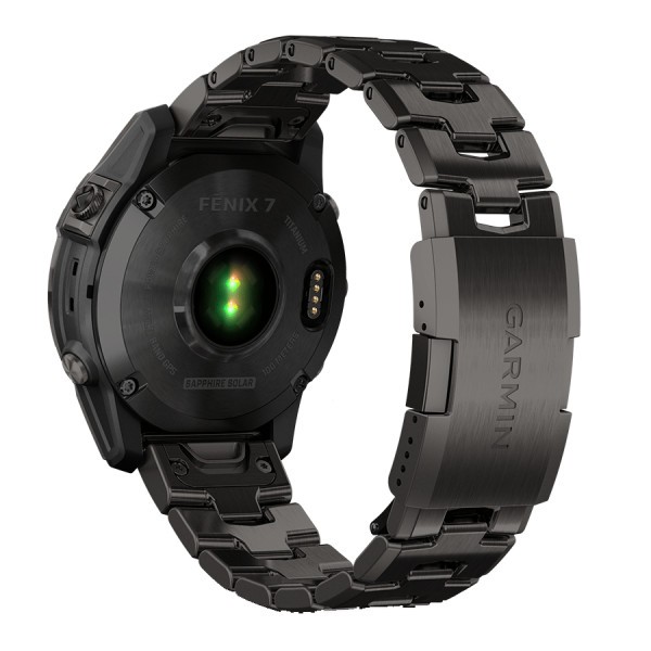 Montre Garmin Fénix 7 Sapphire Solar Titane Carbon Gray DLC bracelet titane Gray DLC 47 mm