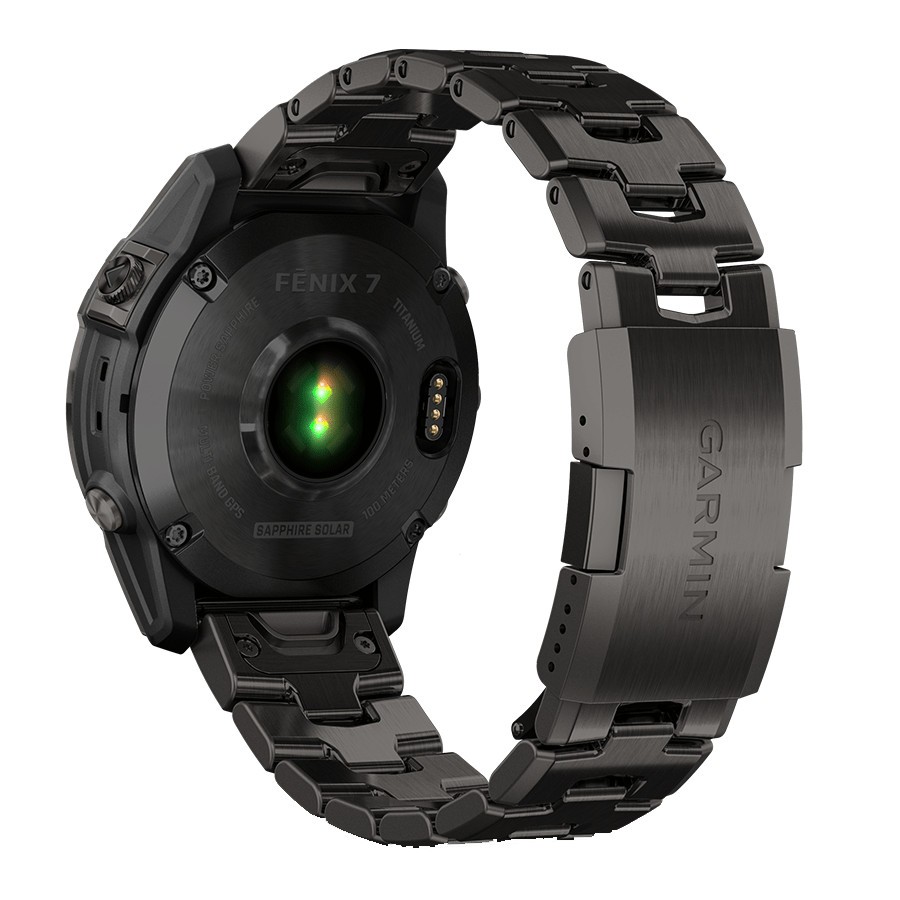 Montre Garmin Fénix 7 Sapphire Solar Titane Carbon Gray DLC bracelet titane Gray DLC 47 mm