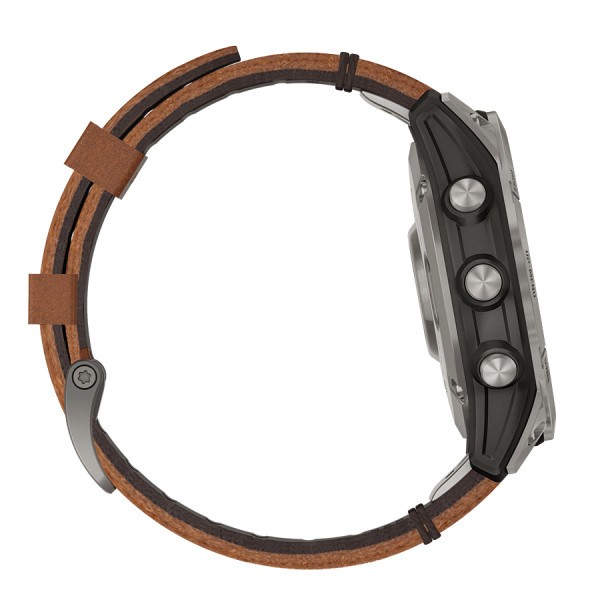 fēnix® 7 Sapphire Solar Titane bracelet marron