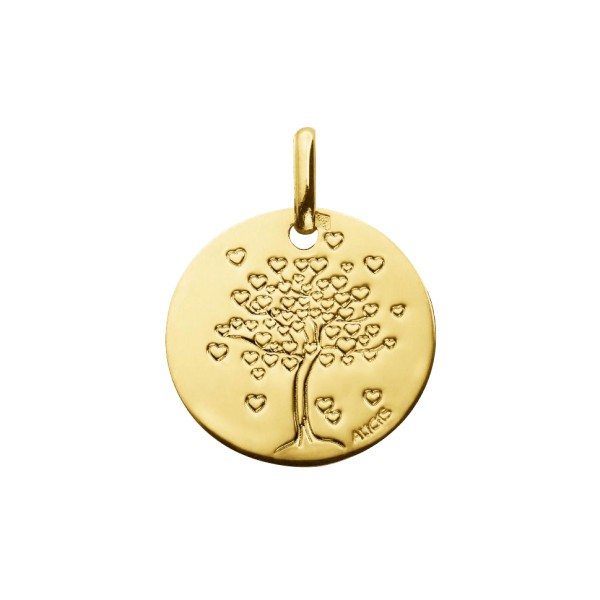 Médaille Augis Arbre aux Cœurs en or jaune 14 mm J5154X0000