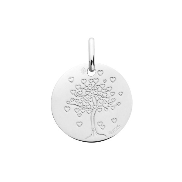 Médaille Augis Arbre aux Cœurs en or blanc