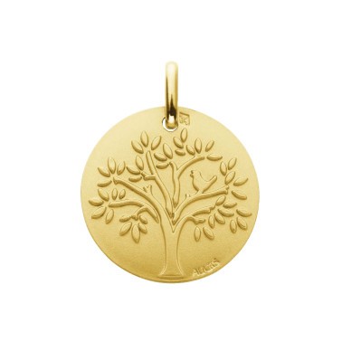 Médaille Augis Arbre de Vie Oiseau en or jaune