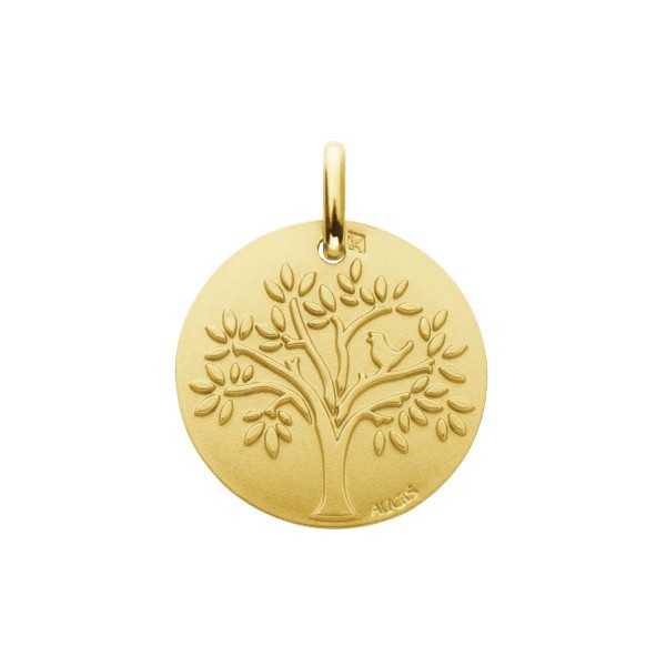 Médaille Augis Arbre de Vie Oiseau en or jaune