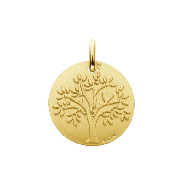 Médaille Augis Arbre de Vie Oiseau en or jaune