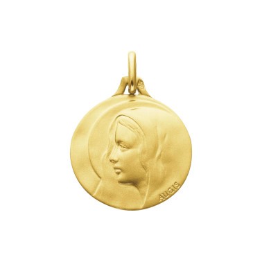 Médaille Augis Vierge au Voile en or jaune 16 mm J4936X0000