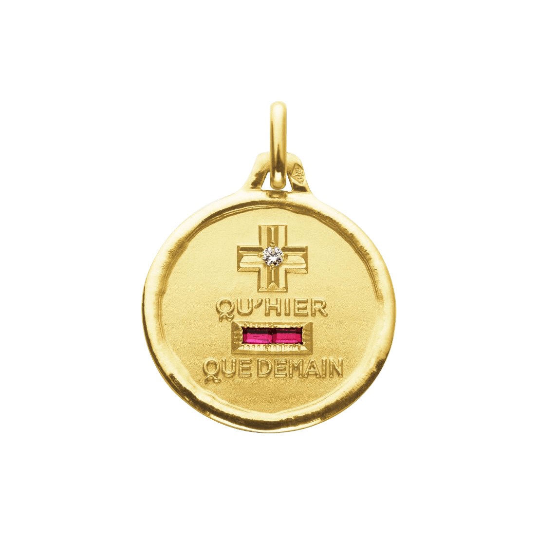 Médaille Augis Amour l'Intemporelle en or jaune et diamant