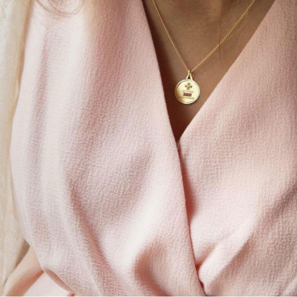 Médaille Augis Amour l'Intemporelle en or jaune et diamant