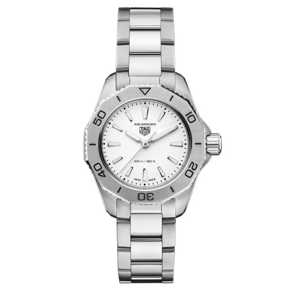 TAG Heuer Aquaracer Professional 200 quartz watch silver dial steel bracelet 30 mm WBP1411.BA0622