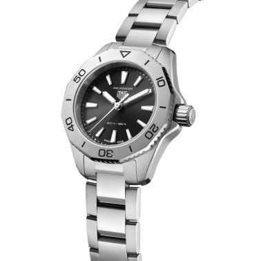 TAG Heuer Aquaracer Professional 200 quartz watch black dial steel bracelet 30 mm WBP1410.BA0622