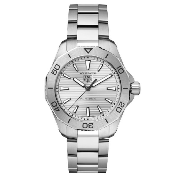 Montre TAG Heuer Aquaracer Professional 200 quartz cadran argent bracelet acier 40 mm WBP1111.BA0627