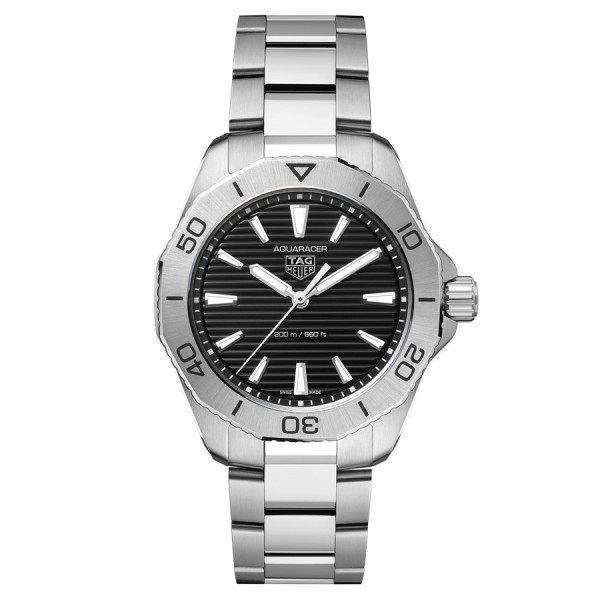 TAG Heuer Aquaracer Professional 200 quartz watch black dial steel bracelet 40 mm WBP1110.BA0627