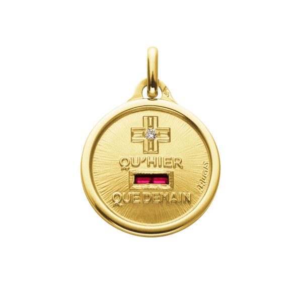 Médaille Augis Amour l'Essentielle en or jaune et diamant