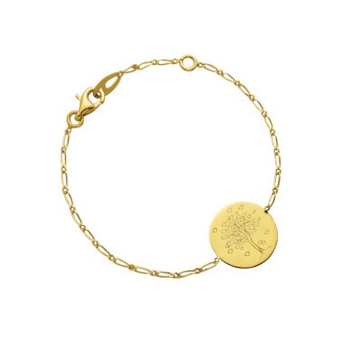 Bracelet Augis Arbre aux Cœurs en or jaune