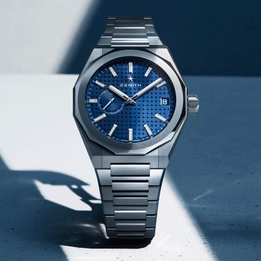 Zenith Defy Skyline El-Primero automatic watch blue dial steel bracelet 41 mm