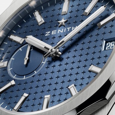 Zenith Defy Skyline El-Primero automatic watch blue dial steel bracelet 41 mm