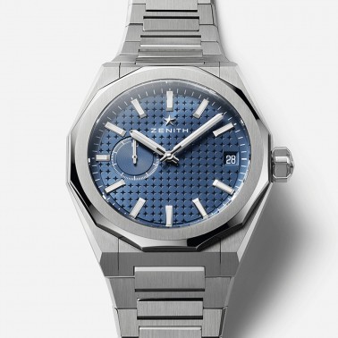 Zenith Defy Skyline El-Primero automatic watch blue dial steel bracelet 41 mm