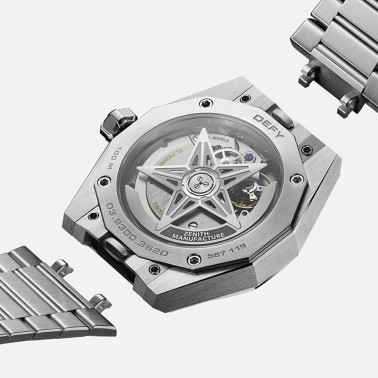 Montre Zenith Defy Skyline El-Primero automatique cadran bleu bracelet acier 41 mm