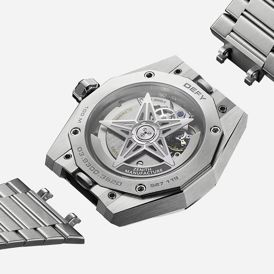 Zenith Defy Skyline El-Primero automatic watch blue dial steel bracelet 41 mm