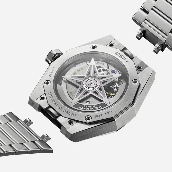 Zenith Defy Skyline El-Primero automatic watch black dial steel bracelet 41 mm
