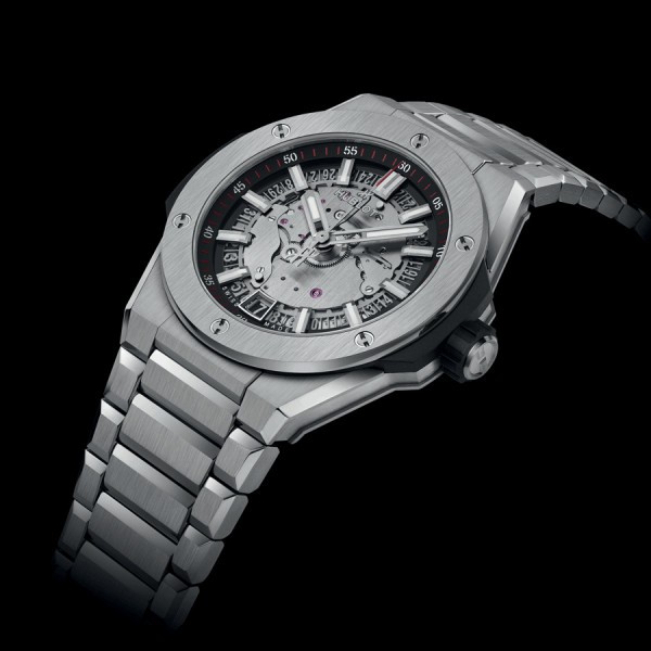 Montre Hublot Big Bang Integral Time Only Titanium automatique cadran gris bracelet titane gris 40 mm