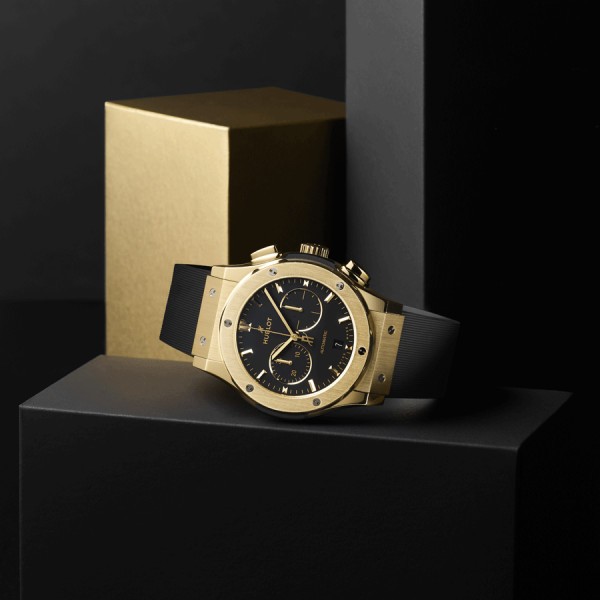 Hublot black gold watch hotsell
