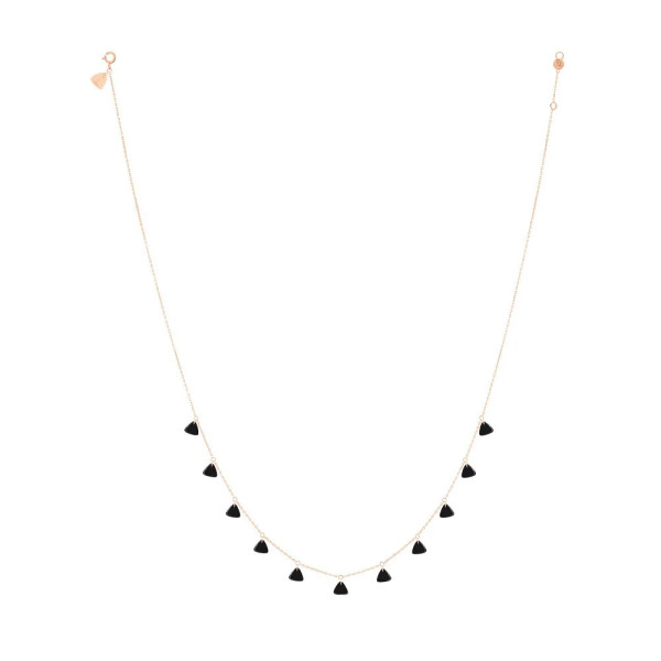 Necklace Lepage x La Blonde et La Brune Polka 1922 in pink gold and onyx