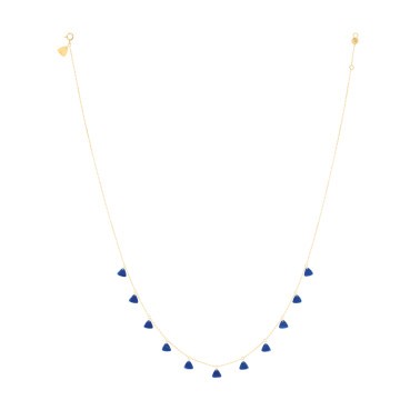 Necklace Lepage x La Blonde et La Brune Polka 1922 in yellow gold and lapis lazuli