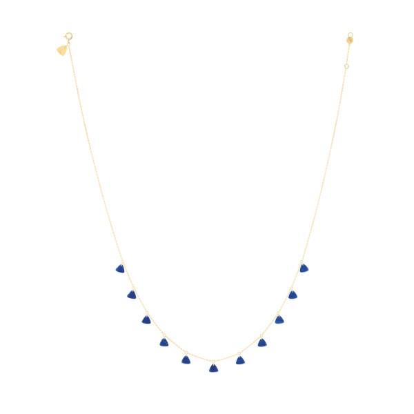 Necklace Lepage x La Blonde et La Brune Polka 1922 in yellow gold and lapis lazuli