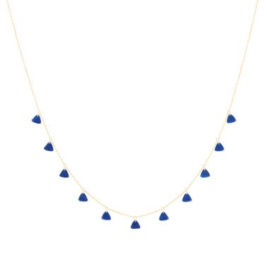 Collier Lepage x La Blonde et La Brune Polka 1922 en or jaune et lapis-lazuli CL0103YGLPT