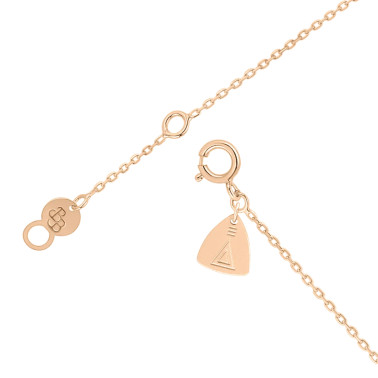 Necklace Lepage x La Blonde et La Brune Polka 1922 in pink gold and onyx