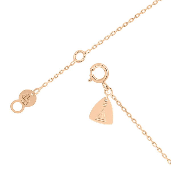 Necklace Lepage x La Blonde et La Brune Polka 1922 in pink gold and onyx