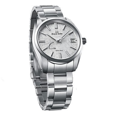 Montre Grand Seiko Heritage Spring Drive cadran blanc bracelet acier 40 mm